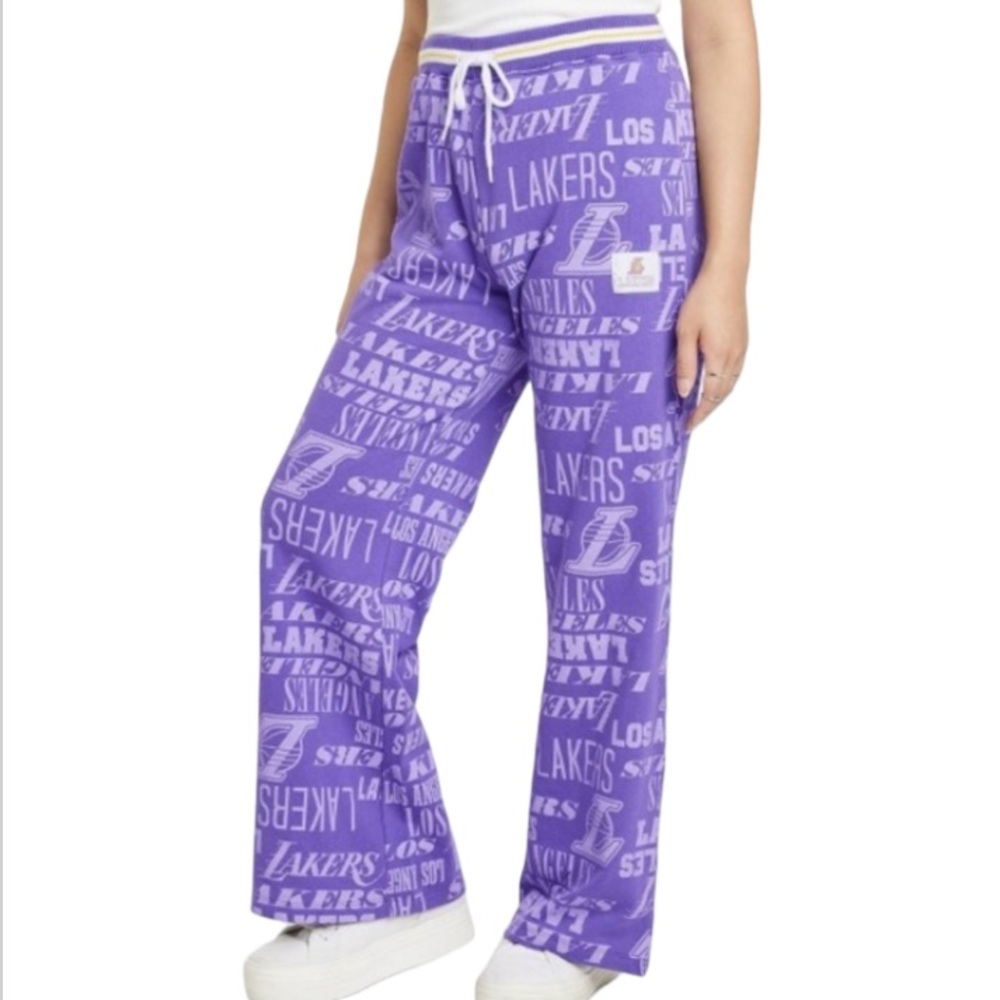 NBA🦎Lakers Women's Wide Leg Graphic Pants🌵